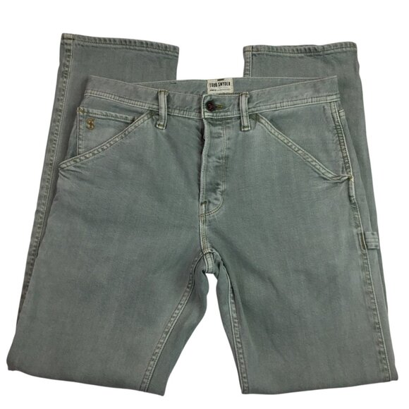 Todd Snyder Straight Fit Jeans Mens 30x32 Light Wash Gray Denim Cotton Lycra - Picture 4 of 12